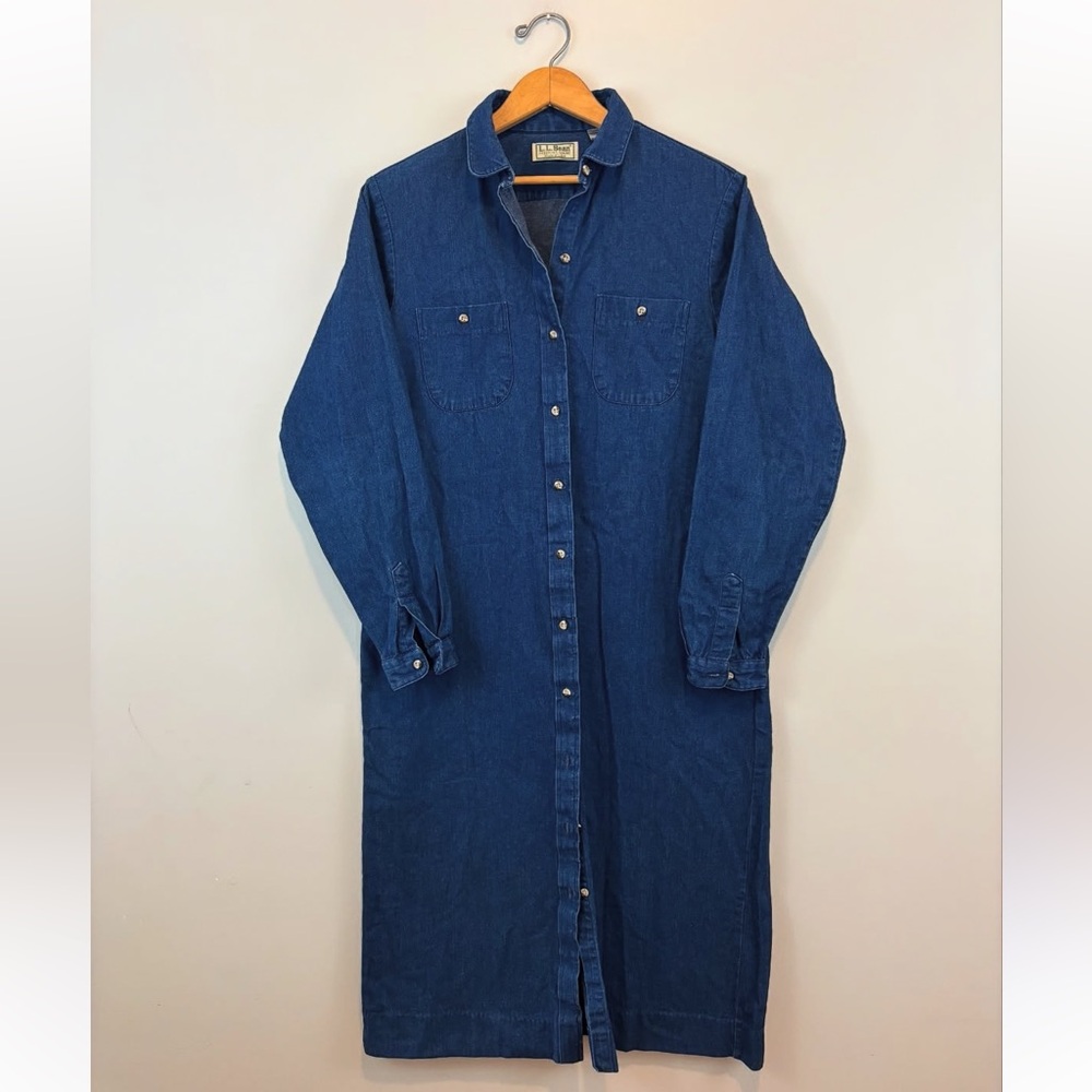Vintage L.L Bean Denim Long Sleeve Dress